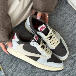 Air Jordan 1 Low OG SP x Travis Scott Reverse Mocha шкіра