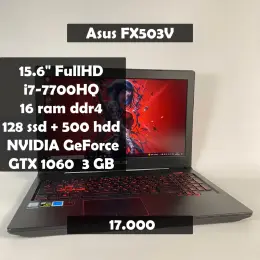 Ігровий ноутбук Asus FX503V Intel Core i7-7700HQ / 16GB DDR4 / SSD 128GB + HDD 500GB / NVIDIA GeForce GTX 1060 3GB