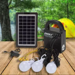 Портативна сонячна станція DAT Solar Power Light System AT-888 + 3 лампочки