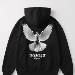 Чорне худі «Messenger of Peace» розмір M