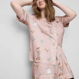 Піжама жіноча Primark рожева з принтом персонажів