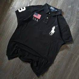 Поло Polo Ralph Lauren USA чоловіче чорне розмір M-L