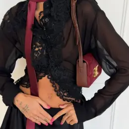 Сорочка Miu Miu шифонова з прошвою