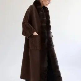 Кардиган-пальто Max Mara з кашеміру з хутром