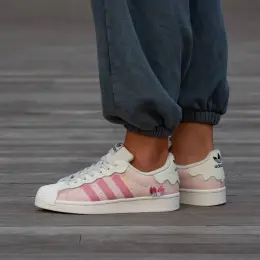 Кросівки Adidas Superstar рожеві з квітковим принтом