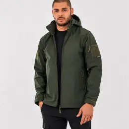 Куртка софтшелл Combat олива XL–3XL