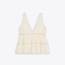 Молочний топ у стилі бохо від Zara