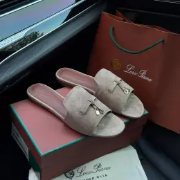 Loro Piana Summer Charms Sandal Suede Sandstone