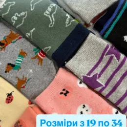 Дитячі термошкарпетки від 19 до 34 розміру