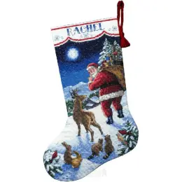 Набір для вишивання хрестом DIMENSIONS Santa's Arrival. Панчоха