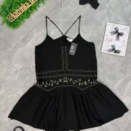 Чорний сарафан з бісером від Primark