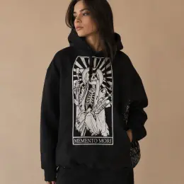 Худі Memento Mori оверсайз чорне