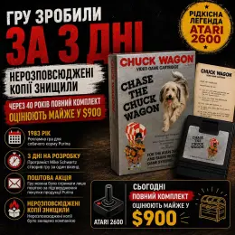 Рідкісна гра Atari 2600 Chase the Chuck Wagon