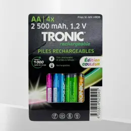 Акумулятори пальчикові AA Tronic rechargeable 2500 mAh 1.2V (4 шт.)