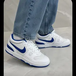 Кросівки Nike шкіряні білі з синім