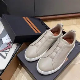 Чоловічі кросівки Zegna бежеві шкіряні