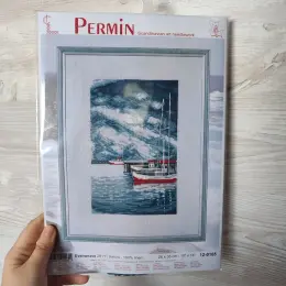 Набір для вишивання Permin "Причал і човни"