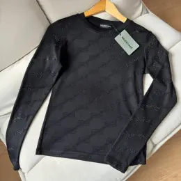 Лонгслів Balenciaga чорний з принтом