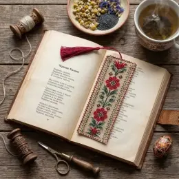 Набір для вишивання хрестиком "Квітковий оберіг" закладка