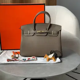 Сумка Hermes Birkin 35 Etoupe/Gold шкіра