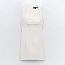 Біла сукня Zara з акцентним декольте розмір M