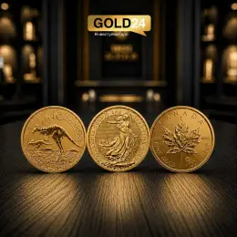 Золоті монети AUSTRALIAN KANGAROO, BRITANNIA, CANADIAN MAPLE LEAF 31,1 г