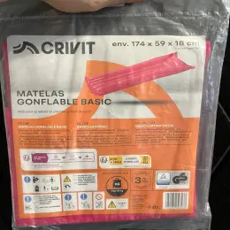 Надувний матрац CRIVIT Basic 174x59x18 см рожевий