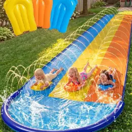 Потрійна водна гірка Sloosh 5,5м*2м з 3 дошками
