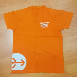 Яскрава помаранчева чоловіча футболка Connector | Розмір S