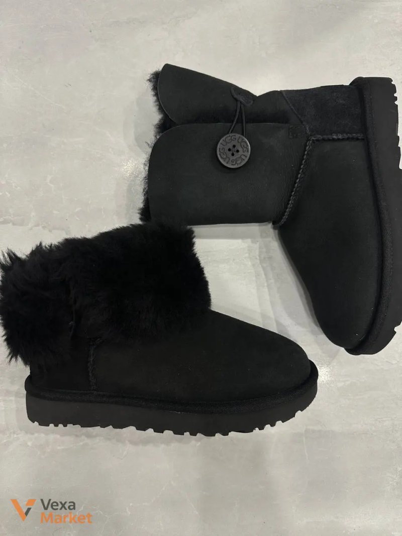 Ugg замшевые ботинки с мехом, стелька 23 см — фото 4