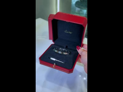 CARTIER LOVE BRACELET, 10 DIAMONDS, 18K Gold, Size 17