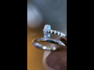 CARTIER JUSTE UN CLOU кольцо с бриллиантами 18К золото 7.55г