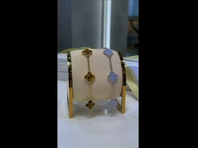 Van Cleef & Arpels Vintage Bracelet Жовте/Біле Золото 18К Халцедон Тигрове Око 13.01г