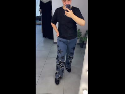 Джинси жіночі з декором у вигляді зірок, Туреччина