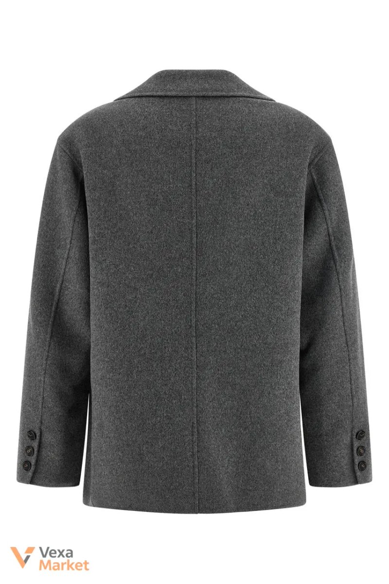 Жакет MaxMara SmmElfi сірий, 100% вовна, comfort fit, розмір 46 — фото 3
