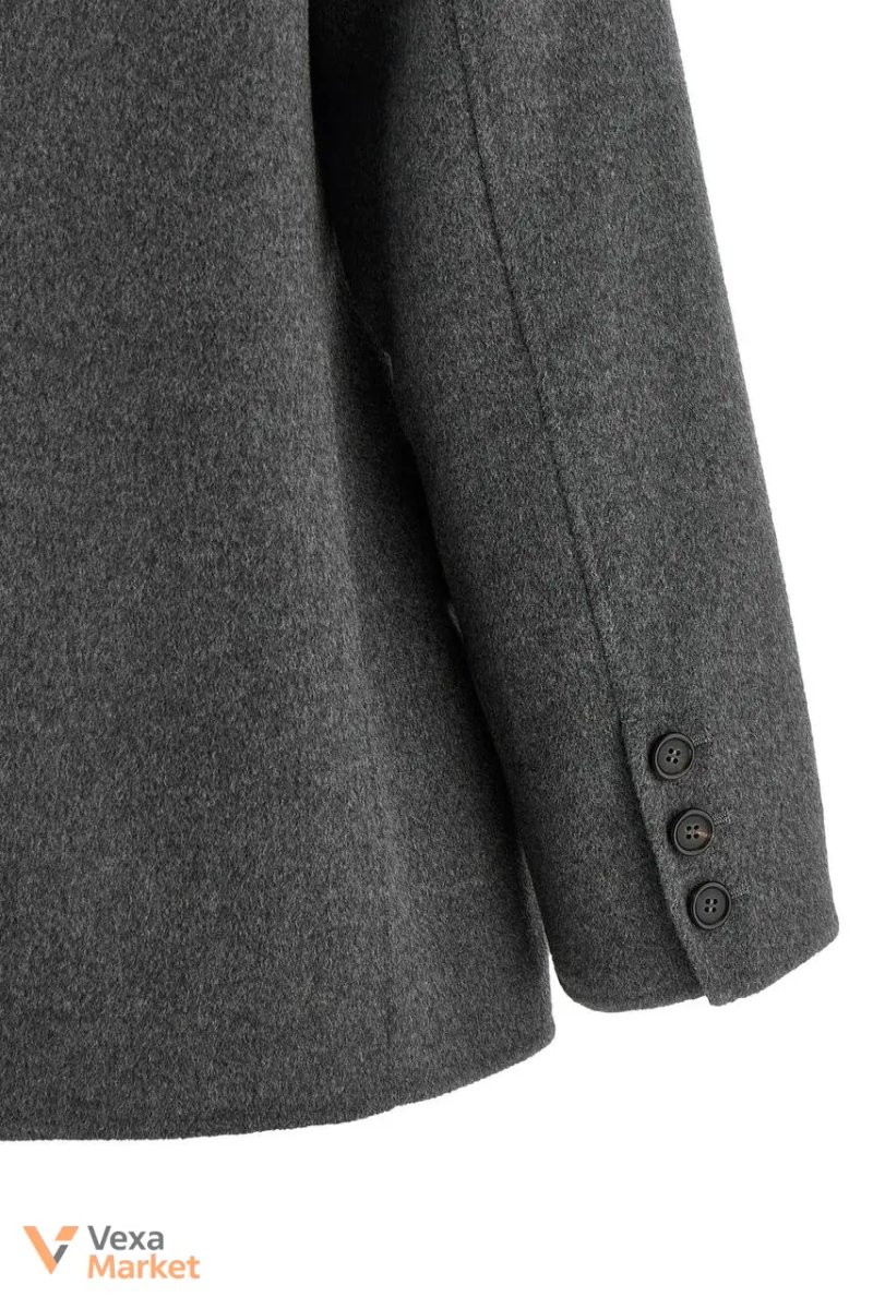 Жакет MaxMara SmmElfi сірий, 100% вовна, comfort fit, розмір 46 — фото 5