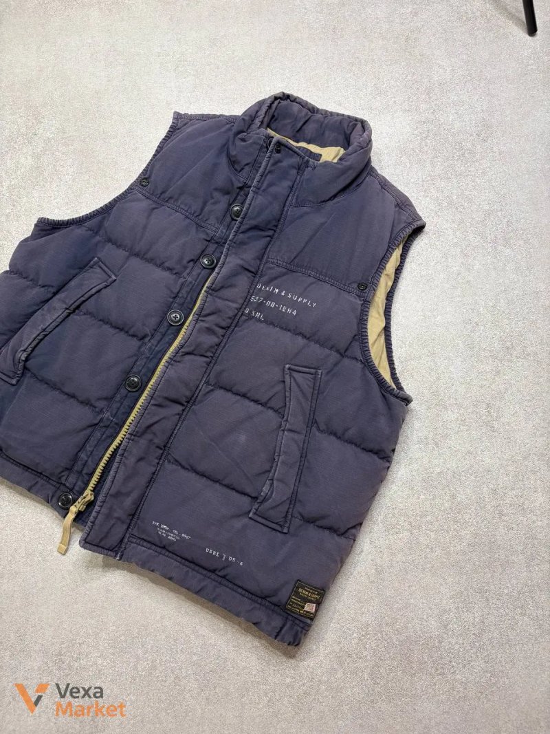Жилет Ralph Lauren Denim & Supply Military Distressed Down Vest Jacket XL — фото 3