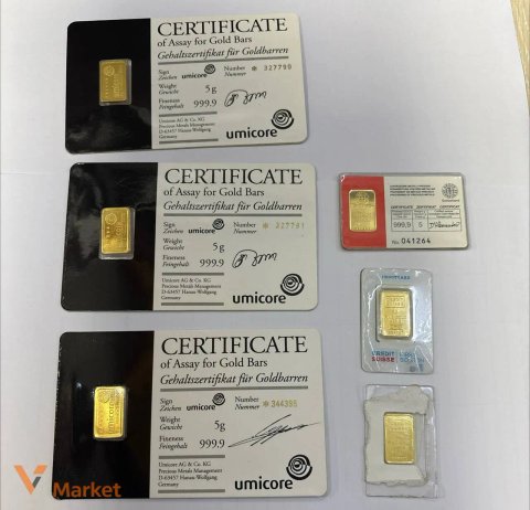 Золоті зливки Umicore 5 г