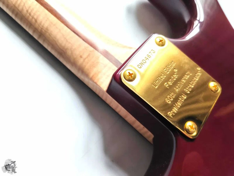 (1 of 100) Fender® Custom Shop Presidential Select Stratocaster® 60th Anniversary Limited Edition '2006 Wine Red Stain — фото 7