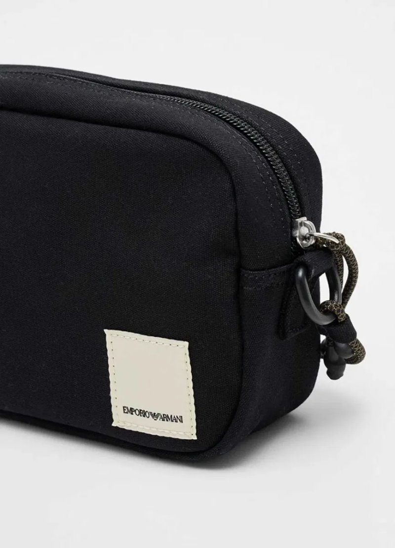100% ОРИГІНАЛ Emporio Armani nylon crossbody bag NEW сумка чорна кросбоді через плече нейлонова унісекс практична на кожен день — фото 5