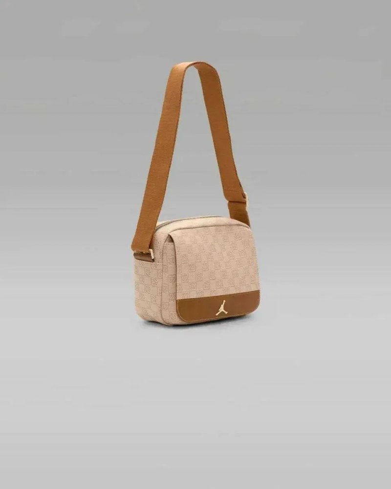 100% ОРИГІНАЛ Jordan crossbody jam23 monogram чоловіча жіноча унісекс сумочка монограмна бежева об'єм 4 літра В НАЯВНОСТІ — фото 4