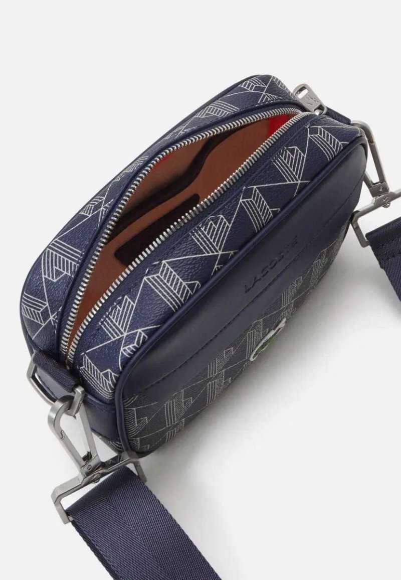 100% ОРИГИНАЛ Lacoste monogram crossbody blue мужская синяя сумка — фото 2