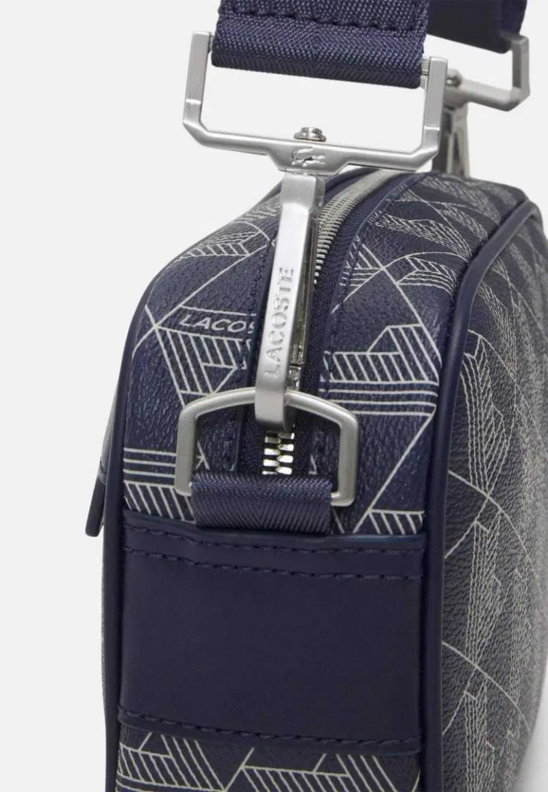 100% ОРИГИНАЛ Lacoste monogram crossbody blue мужская синяя сумка — фото 4