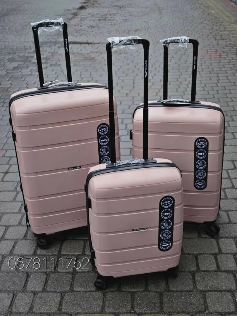 100% polypropylene WINGS HWF01 Польща валізи чемоданы ручна поклажа — фото 4