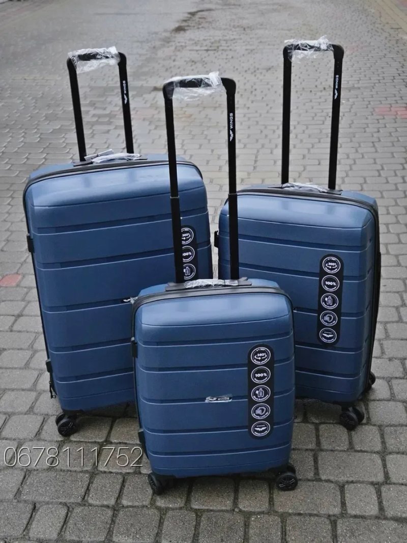 100% polypropylene WINGS HWF01 Польща валізи чемоданы ручна поклажа — фото 5