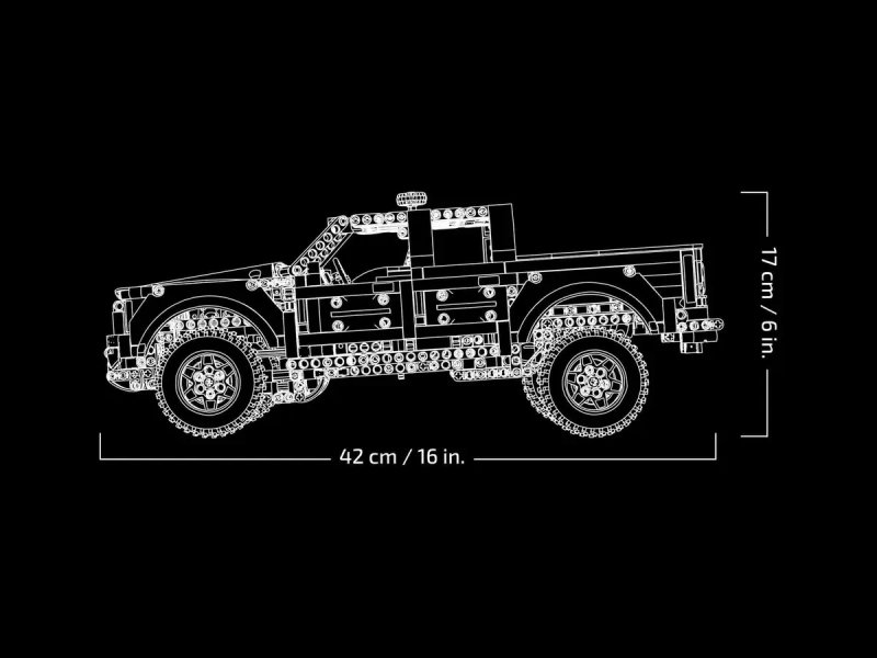 ‼️1379 деталей‼️Конструктор Ford F-150 Raptor (42126) — фото 8