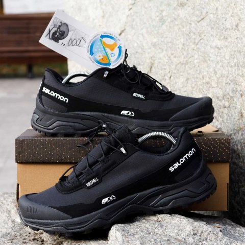 (1589) Термо Осінь-Зима Кросівки Salomon Soft Shell Черевики чорні (41-46) саломон