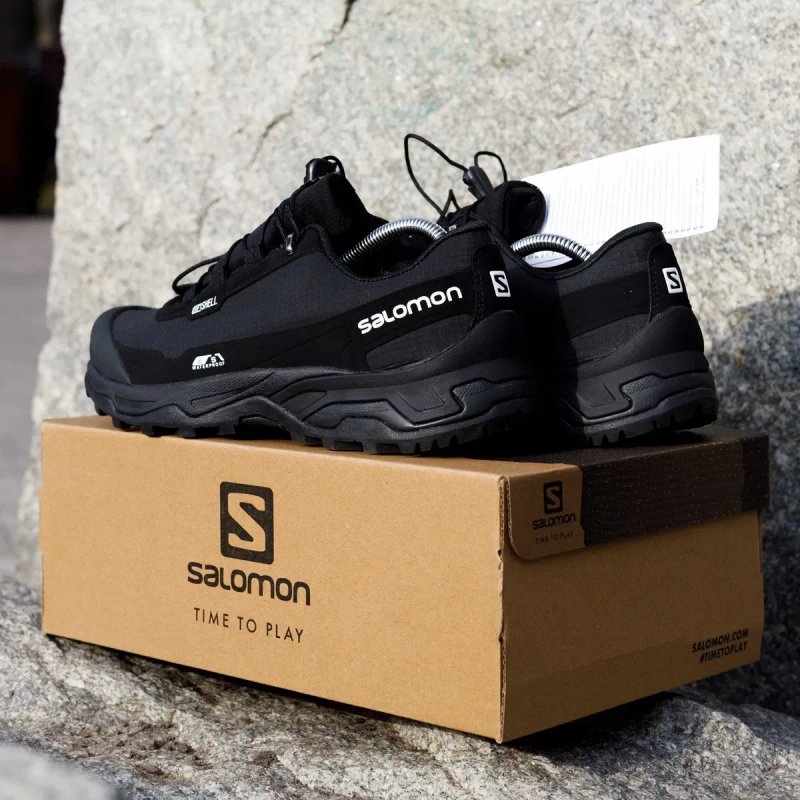 (1589) Термо Осінь-Зима Кросівки Salomon Soft Shell  Черевики чорні (41-46) саломон — фото 4