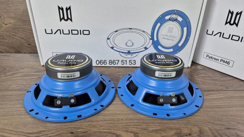 16см мідбаси UAudio Patron PM6 130Вт динаміки в авто, колонки, акустика, ціна за пару — фото 4