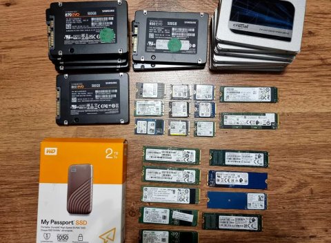 2.5 M.2 NVME SSD диск 250GB 500GB 1TB 2TB Samsung Crucial WD Hynix